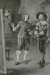 Charles Stuart in het huis van van Dyck